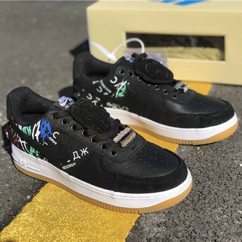 Travis Scott X Nike AF1 Low Astroworld Black Multi Color